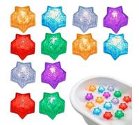 Sensory Star Shape Light Up Bath Toys Interactive Bathtub Games | LED Floating Bath Toy Set for Kids Children Boys Girls Party Preschool Birthday Holiday New Year Hotel Traveling