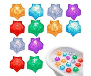 Sensory Star Shape Light Up Bath Toys Interactive Bathtub Games | LED Floating Bath Toy Set for Kids Children Boys Girls Party Preschool Birthday Holiday New Year Hotel Traveling