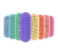 Sensory Toy, After-School Play 8 Pieces Soft, Silicone Fidget Toy Sensory Block for Over 3 Years Old, Pupils, Boys, Girls, Students, Home, Stress Relief and Focus Development 1.3x0.31x3.46 inches