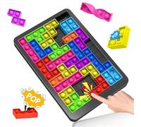 Sensory Toys for Autism, Tetris Silicone Puzzle Board Game, Fidget Toy for Girls Boys, Bubble Popper Stress Relief Toy Games for 4 5 6 7 8 Years Old Kids