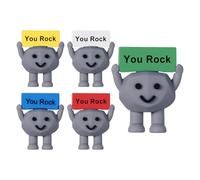 Sensory Worry Stone Set, Positive Energy Crystal Decor, Smooth Handheld Stress Reliefs, Inspirational Engraved Pebbles for Birthday Christmas Family Friends, 1.42x1.65 inches