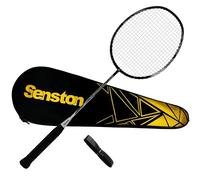 Senston Raquette de badminton légère 100 % carbone avec poignée et sac de badminton