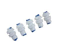 SENSTREE Lot de 5 connecteurs de cloison pour système d'osmose inverse à eau RO (lot de 5) (connecteur de cloison de tube 6,35 mm)