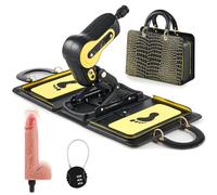 SENSUA Machine à Sexe Va et Vient Automatique en Forme de Sac à Main Portable avec Vibration Gode pour Massage Vaginal Anal Masturbation pour Femmes Hommes Couples, Noir