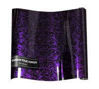 Sensylectra Film de Carbone Forgé,150x30cm Covering Voiture Forgé,Autocollant pour Voiture,Film Covering Carbone en Vinyle (Violet Brillant)