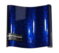 Sensylectra Film de Carbone Forgé,150x30cm Covering Voiture Forgé,Autocollant pour Voiture,Film Covering Carbone en Vinyle (Bleu Brillant)