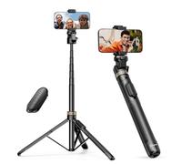 Sensyne Trépied extensible pour iPhone et perche à selfie avec support amovible et télécommande sans fil, compatible avec tous les téléphones portables