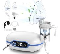 Sentasi Nébuliseur à Compresseur,Ultrasonic Inhalateur Vapeur à affichage numérique LED électriques Aérosol Portable Nébuliseur Inhalateur, Pour le Traitement des Maladies Respiratoires Telles Adultes