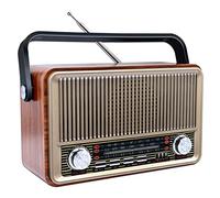 Sentasi Radio Portables, FM/AM SW, Radio Bluetooth Vintage Classic Design en Bois Support USB/TF, Radio Convient pour Les Cuisines De La Maison Et du Bureau