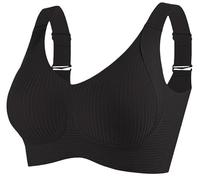 Sentdream Bra, Sentdream Women's Ribbed Push up Adjustable Wireless Bra, Women Four Breasted Adjustable Wireless
