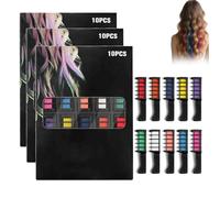 Sentdream Peignes à craie pour cheveux festifs et amusants pour filles, 10 colorations capillaires temporaires lavables, maquillage pour une journée folle, une fête d'anniversaire (3set)