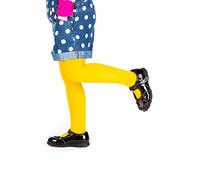 Sentelegri Collant uni opaque 40 deniers pour filles de 2 à 12 ans - 18 couleurs, jaune, 2-3 ans