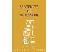 Sentences de Ménandre Janick Auberger (Traduit et commenté par), Michel Casevitz (Coauteur), Ménandre (Auteur)
