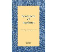 Anonyme – Sentences et maximes – Traduction Jean-Jacques Schmidt – Broché