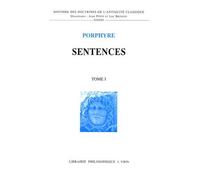 Sentences - Porphyre - Vrin - broché - Essai