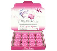 Senteur Snow Pixie Fondant Parfumé pour Bruleur Fondant, 16 x 5g Tartelette en Forme de Coeur, en Cire de Soja Vegan, Parfait comme Parfum Maison, Cadeau Femme, Cadeau Cremaillere