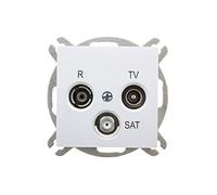 Sentia 59068431343 Prise d'antenne RD/TV/SAT sans cadre IP20 Blanc 1453-10 Electroplast Rouleau électrique