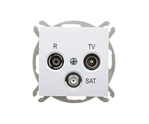 Sentia 59068431343 Prise d'antenne RD/TV/SAT sans cadre IP20 Blanc 1453-10 Electroplast Rouleau électrique