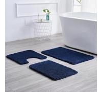 Sentidos Tapis de Bain Antidérapant, Doux, Absorbant, Lavable en Machine, Idéal pour Baignoire, Douche et Cuisine, 60x100 cm - Bleu Marine