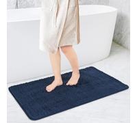 Sentidos Tapis de Bain Antidérapant, Doux, Absorbant, Lavable en Machine, Idéal pour Baignoire, Douche et Cuisine, 80x150 cm - Bleu Marine