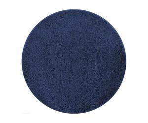 Sentidos Tapis de Bain Rond 67 cm - Bleu - Absorbant l'eau - pour Toilettes, Douche