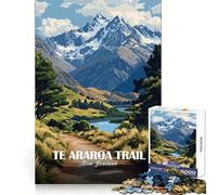 Sentier de Te Araroa Paysage de Nouvelle-Zélande Puzzle de 1000 pièces pour Adultes Stimule l'agilité cérébrale favorise la détente et Offre Un Assemblage sécurisé Un Cadeau de Noël Chaleureux