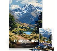 Sentier de Te Araroa, Puzzle de Paysage de Nouvelle-Zélande 1000 pièces pour Adultes Développe la réflexion Loisirs détendus Bords Nets Idéal pour Noël (38x52cm)
