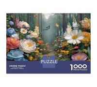 Sentier forestier Fleuri 1000 Pièces Puzzle Puzzle Adultes Carton Recy ctivité Éducative Sympa, Jeu À La Maison, Super Cadeau pour Les Familles Qui Adorent Les Puzzles 38x26cm/1000pcs