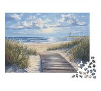Sentiers de Plage Puzzle 1000 Pièces avec Assemblage Fluide, Puzzle Adulte Impossible Difficile Très Difficile Défiante pour Une Activité en Famille, Cadeau De Retraite 38x26c