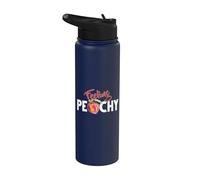 Sentiment Peachy Fruit Lover Printemps Cool Saying Stainless Steel Insulated Water Bottle