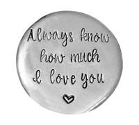 Sentiment Pocket Token - Cadeau Romantique, Souvenir D'amour Sincère, Charme D'étain Fait À La Main | Souvent Inspirant Pour Une Connexion Significative, Un Moment De Surprise Romantique Symbolique Ré