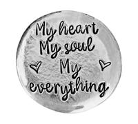Sentiment Pocket Token - Cadeau Romantique, Souvenir D'amour Sincère, Charme D'étain Fait À La Main | Souvent Inspirant Pour Une Connexion Significative, Un Moment De Surprise Romantique Symbolique Ré