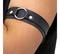 Sentimental Brassard PU Cuir Large Bras Hommes Sentimental Rock Halloween Costume Bijoux Tender Rock Armband Black Leather