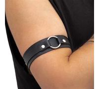 Sentimental Rock Large Bras Noir PLeather Sentimental Medieval Halloween Accessoire pour Homme Bijoux Tender Rock Brassard Cuir Noir, Largeur : 3,8 cm, taille unique