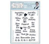 Sentimentally Yours par Phillip Martin A5 Tableau Noir Essentials Mariage Collection Clair Ensemble de tampons, polymère, 10 x 15 x 0.8 cm