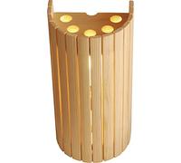 Sentiotec Couvercle de lampe de sauna 150 x 305 x 10 mm - Parasol en bois de pin massif compatible avec la lampe de sauna