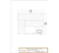 Sentiotec Sauna d’intérieur en bois d’épicéa et tilleul 4 places - Basic Medium - SET-080-0001.