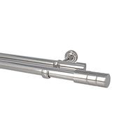 Sento 25/25mm Kit de Tringle à Rideau Metal, Classic, Acier Inoxydable ILUSION 140 cm