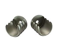 Sento Accessoires pour Tringles à Rideaux Ø 16 mm Métal Gris Mat Ø 16mm 2x Support Naissance