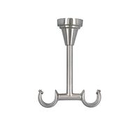 Sento Accessoires pour Tringles à Rideaux Ø 19 mm Métal Acier Inoxydable Ø 19/19mm Support de Plafond