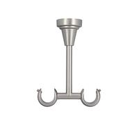 Sento Accessoires pour Tringles à Rideaux Ø 19 mm Métal Gris Mat Ø 19/19mm Support de Plafond