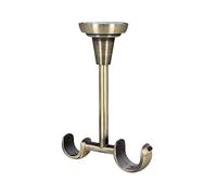 Sento Accessoires pour Tringles à Rideaux Ø 25 mm Métal Laiton Antique Ø 25/19mm Support de Plafond