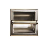 SENTO Better Home Better Life Support de Papier Toilette encastré Mural en Acier Inoxydable avec Support de Montage arrière, Installation Facile, métal Robuste, Nickel satiné