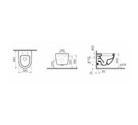 SENTO Cuvette compacte 49,5 cm avec fixations invisibles + abattant ultra-fin softclose (SentoCompact)