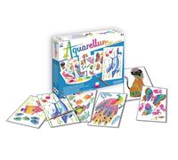 Sentosphere 00680 Aquarellum cartes postales, set de peinture pour enfants, motif : animaux, set de bricolage, set créatif, DIY, 16 pièces