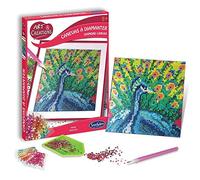 Sentosphère - 3902025 - Kit de Broderie Diamant - Paon - pour Enfants et Adultes