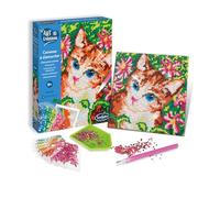 Sentosphère - 3920370 - Kit de Bricolage Diamant - Chat - Loisirs Créatifs - DIY pour Enfants et Adultes