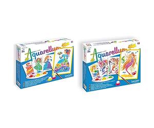 Sentosphère - 696 - Loisir Créatif - Aquarellum Junior - Princesses Fleurs & 664 - Loisir Créatif - Aquarellum Junior - Sirènes