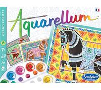 SentoSphère - AQUARELLUM - CHEVAUX - Kit peinture - Peinture Aquarellable Magique - A partir de 8 ans - fabriqué en France