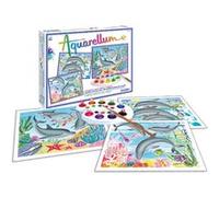 Sentosphère – Kit peinture Aquarellum Dauphins – Peinture aquarellable magique – Dès 7 ans